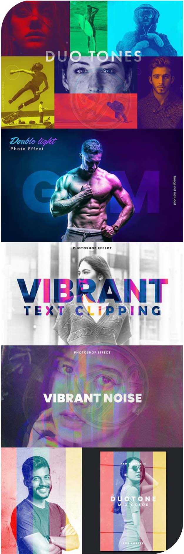 20 Awesome Vibrant Photo Effects PSD Templates Free dgpik