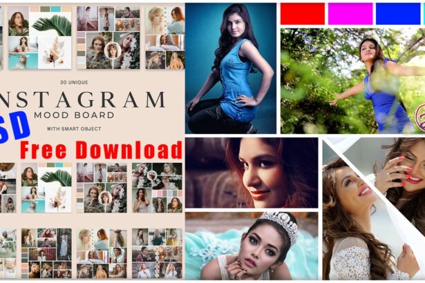 30 Unique Instagram Mood Board PSD Templates