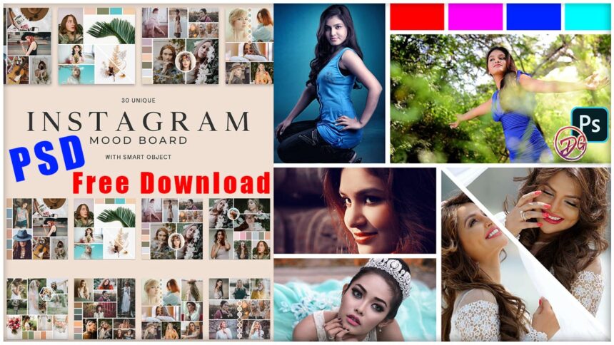 30 Unique Instagram Mood Board PSD Templates