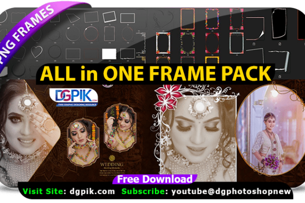 300+ Photos Frames in PNG For Wedding Album