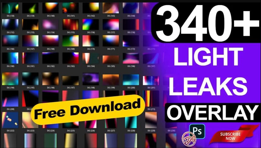 300+ light leaks overlay particles overlay