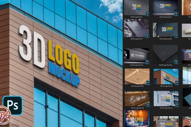 3D Logo Mockup Psd Free Download
