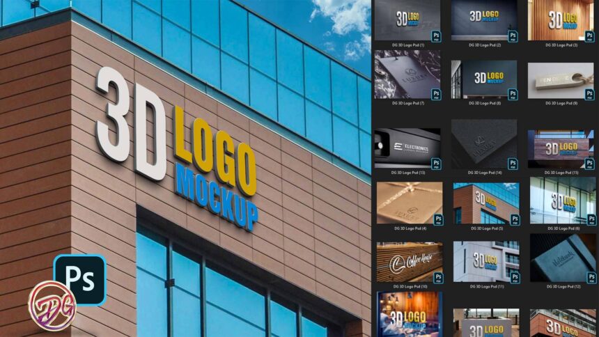 3D Logo Mockup Psd Free Download