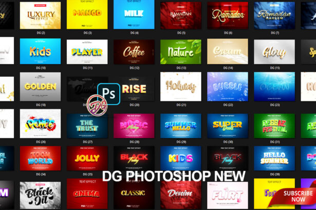 50 Bundle 3D Text Style Effect PSD