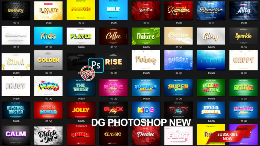 50 Bundle 3D Text Style Effect PSD