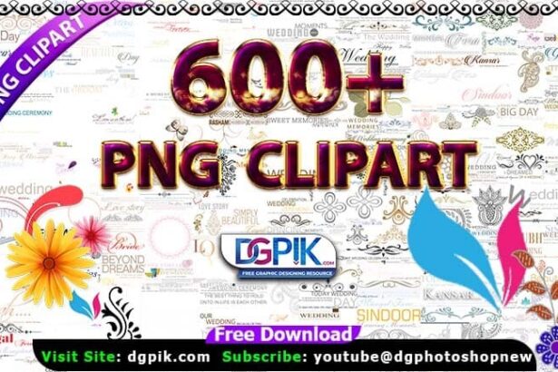 600+ Png DESIGNS Text Clipart for Wedding album