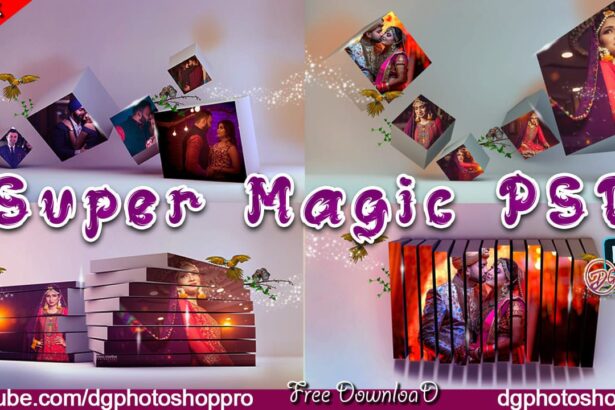 Beautiful 3D Photo Frame Magic PSD Free Download
