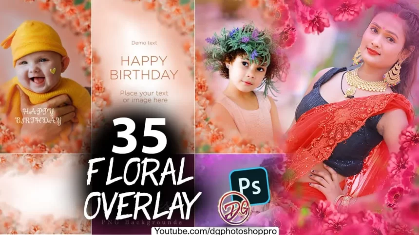 Creative 35 Floral Texture Background Overlays