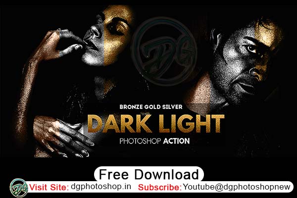 Dark Light Effect with Gold Silver Free Download