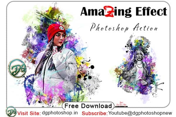 Free Amazing Watercolor Effect Photoshop Action