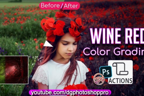 New Wine Red Color Grading Photoshop Action