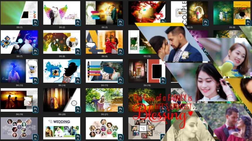 18x24 Wedding Album Psd Templates Free Download