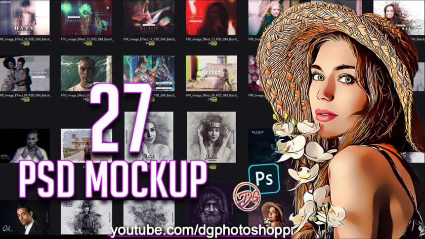 27 Photo Effect Template Mockup