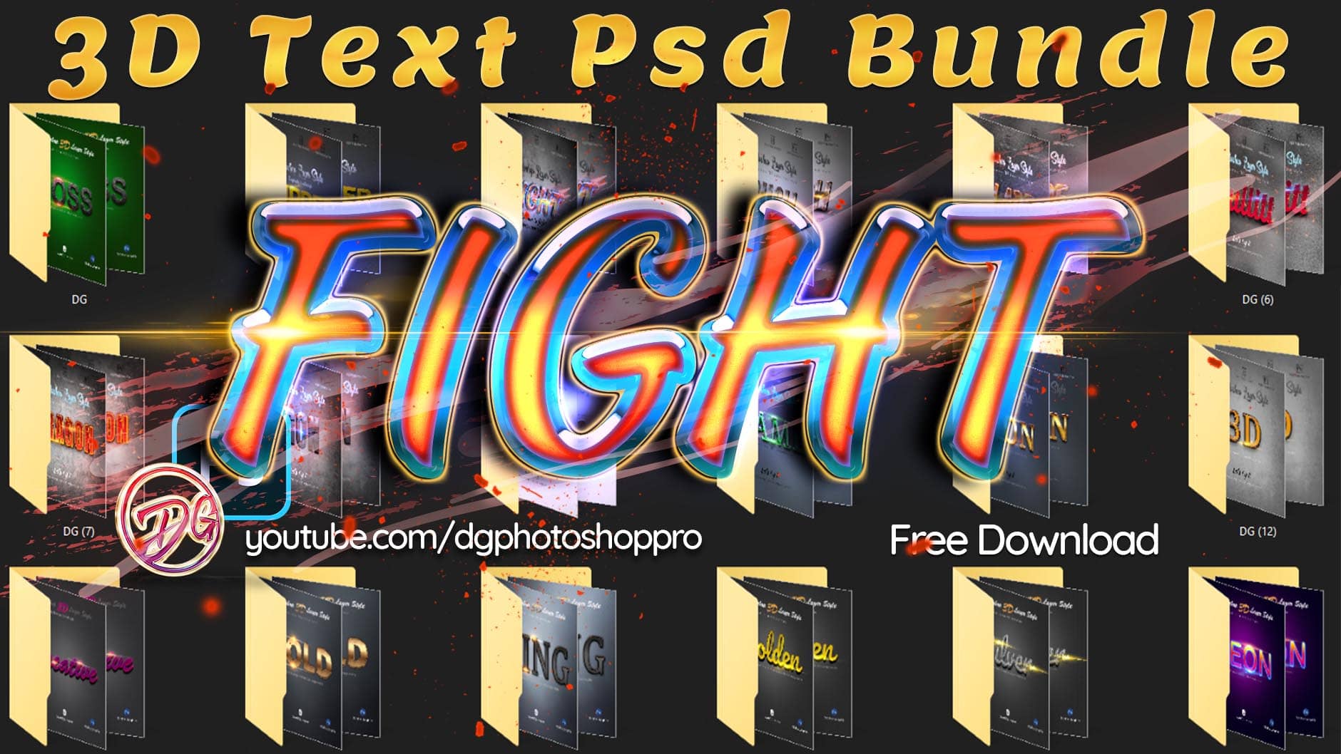 3D Bundle Photoshop Layer Style Psd