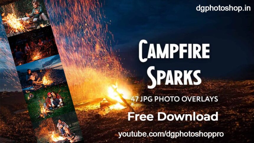 47 Campfire Spark Photo Overlays