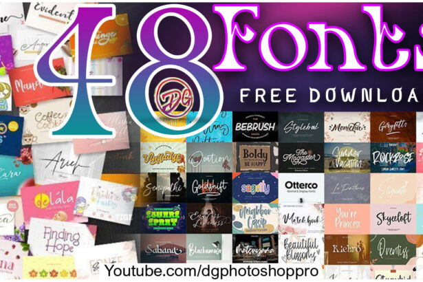 48 Awesome Fonts Bundle Free Download