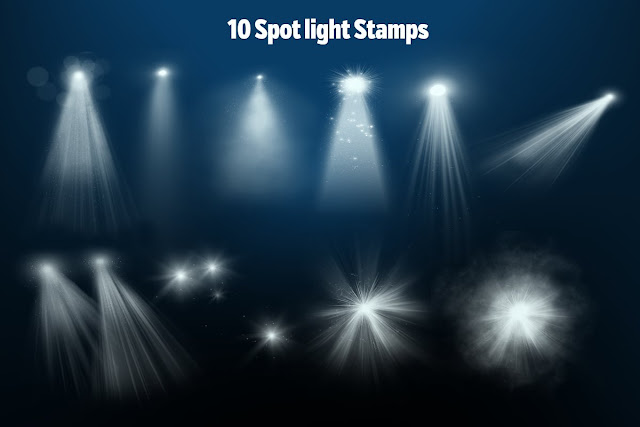 50 Lights Photoshop Brush Set Free Download