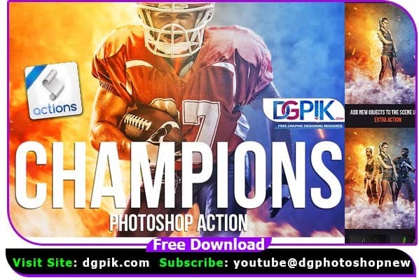 Champions Photoshop Action Free