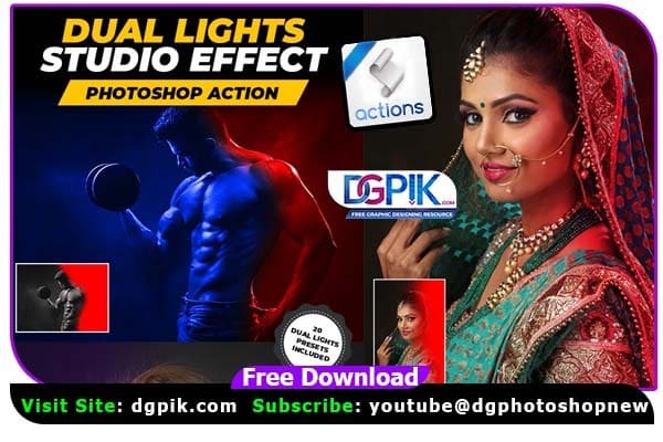 Dual Lights Studio Effect - Photoshop Action