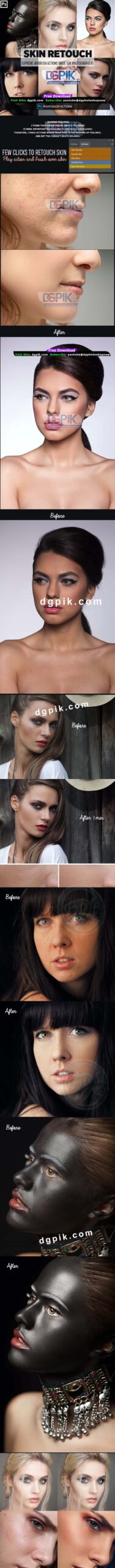 Easy Skin Retouch Effect Photoshop Actions Free