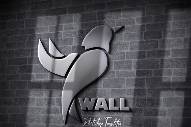 Free Download Wall Logo Mockup PSD Files