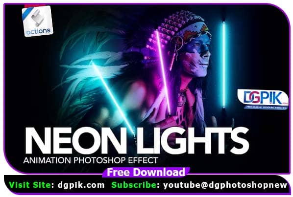 Gif Animated Neon Light Photoshop Action