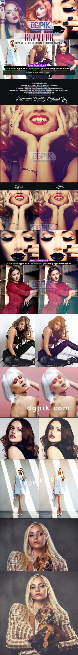 Glamour Photography Effect Photoshop Actions Free