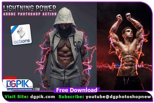 Lightning Power Effect Photoshop Action