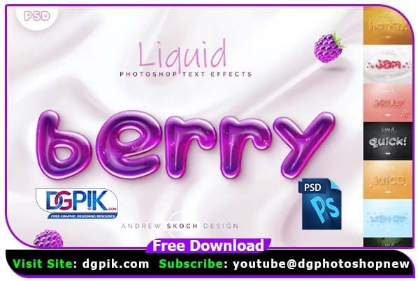 Liquid Tasty Photoshop Text Effects