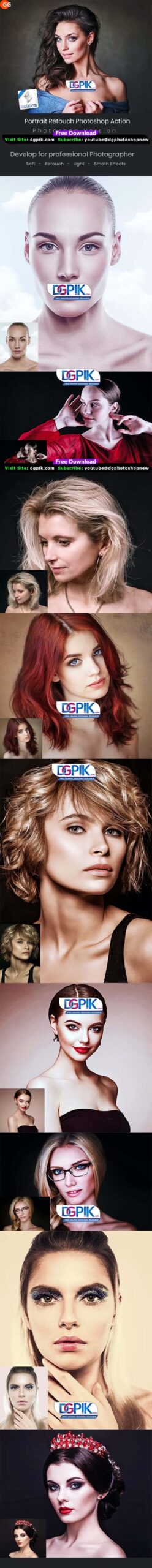 Portrait Retouch Photoshop Action by dgpik