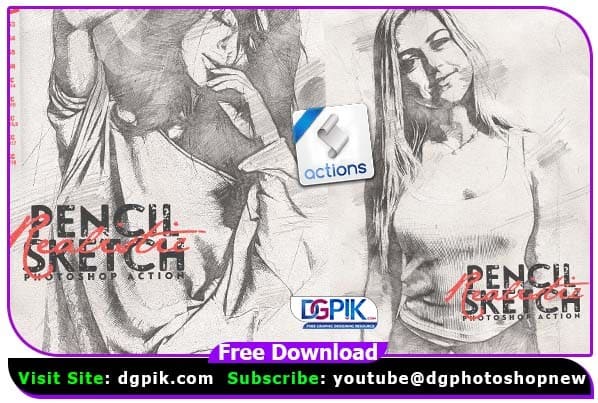 Realistic Pencil Sketch Effect Photoshop Action