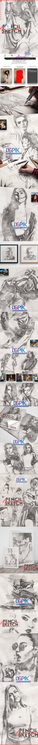 Realistic Pencil Sketch Effect Photoshop Action Free