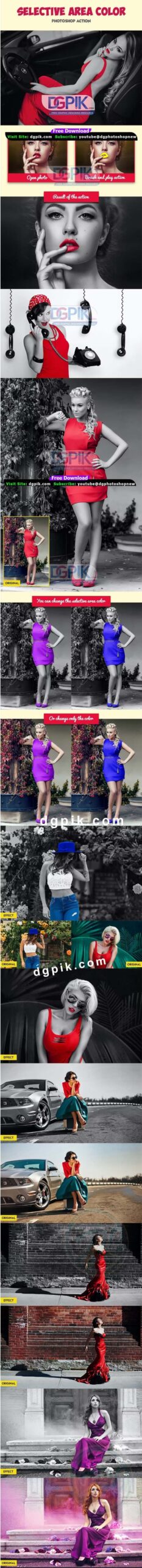 Selective Color Effect Photoshop Action Free