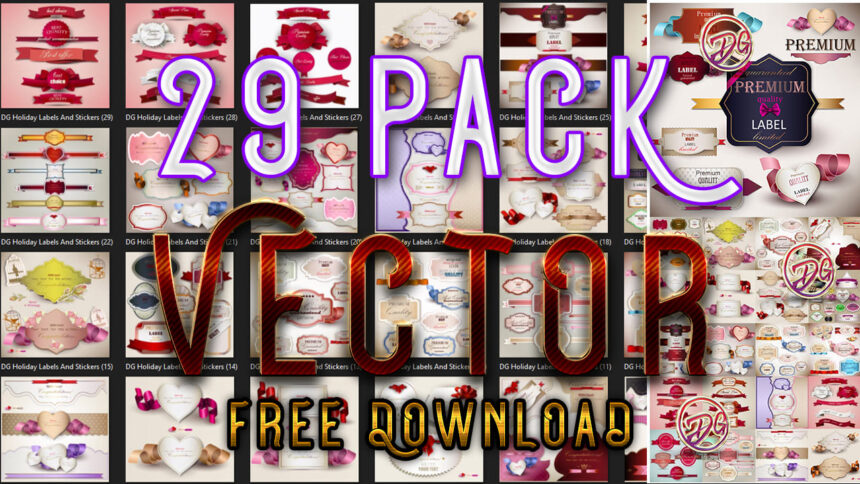 29 Holiday Labels And Stickers in Vector Download