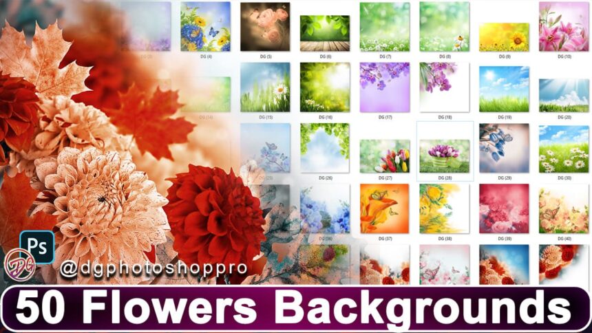 50 Flowers Backgrounds Free