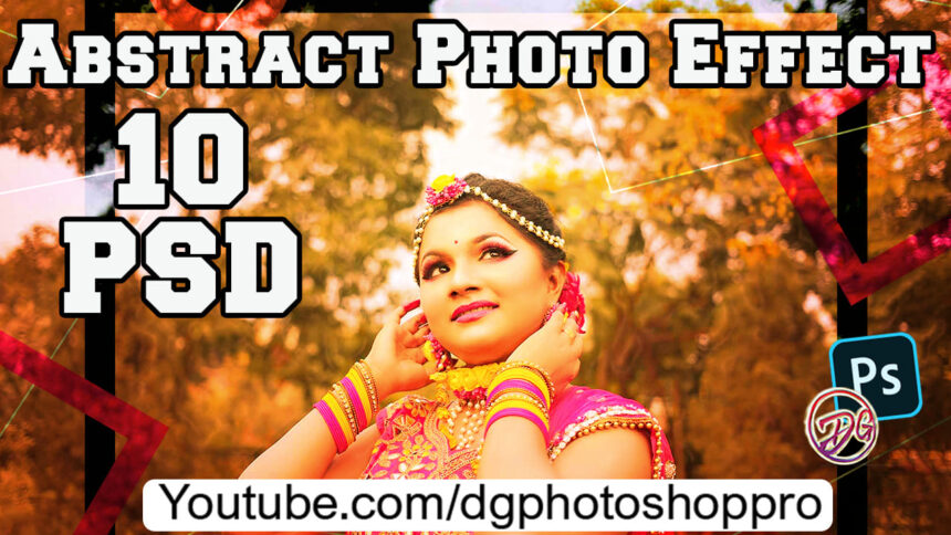 Abstract Photo Effect Template PSD Free