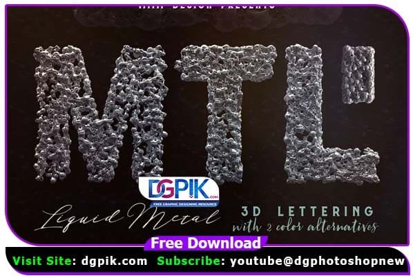 Liquid Metal – 3D Lettering