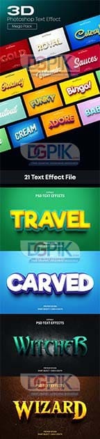 3D Photoshop Text Effects Pack Free jpg