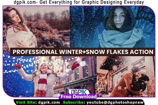 5 Professional Winter Snow Flakes Action