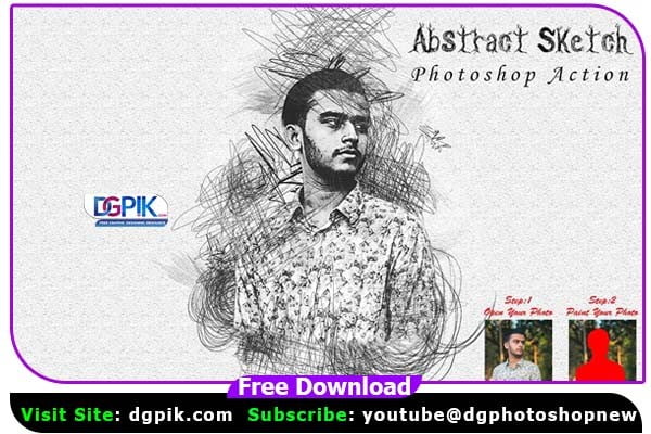 Abstract Sketch Effect Photoshop Action