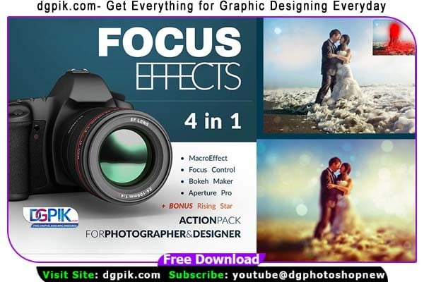 Focus Effect Photoshop Action Bundles