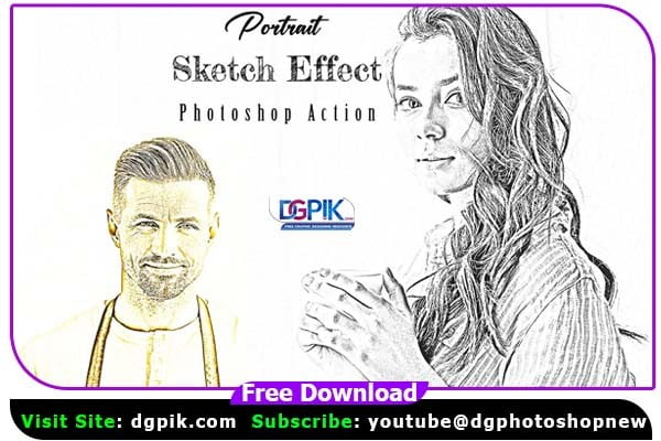 Portrait Line Sketch Effect Photoshop Action