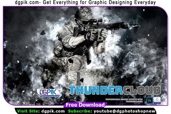 Thunder Cloud Photo Effect Photoshop Action