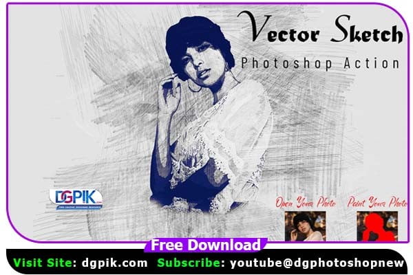 Vector Sketch Effect Photoshop Action