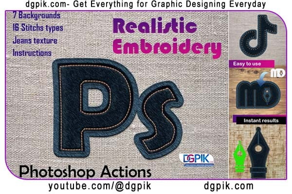 Embroidery Jeans Photoshop Action