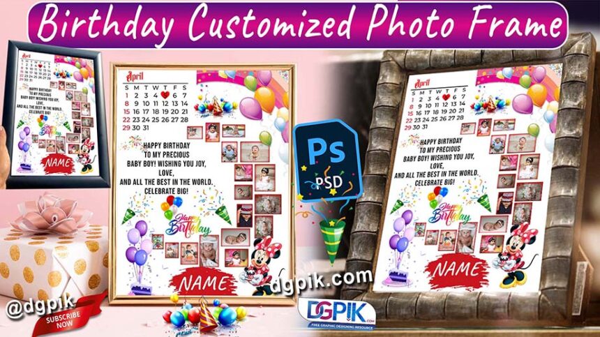 birthday photo frames for photoshop free download