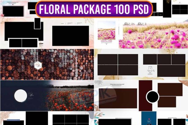 Tintone Floral Package 100 PSD Pack