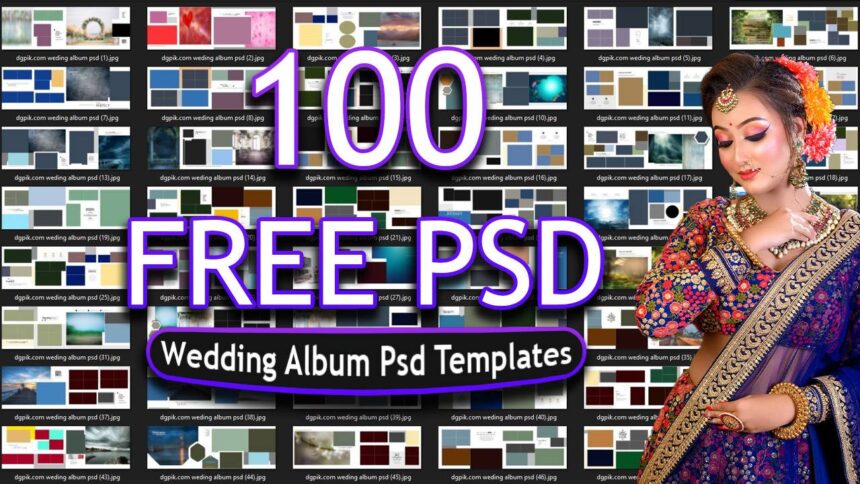 100 Free Wedding Album Psd Templates