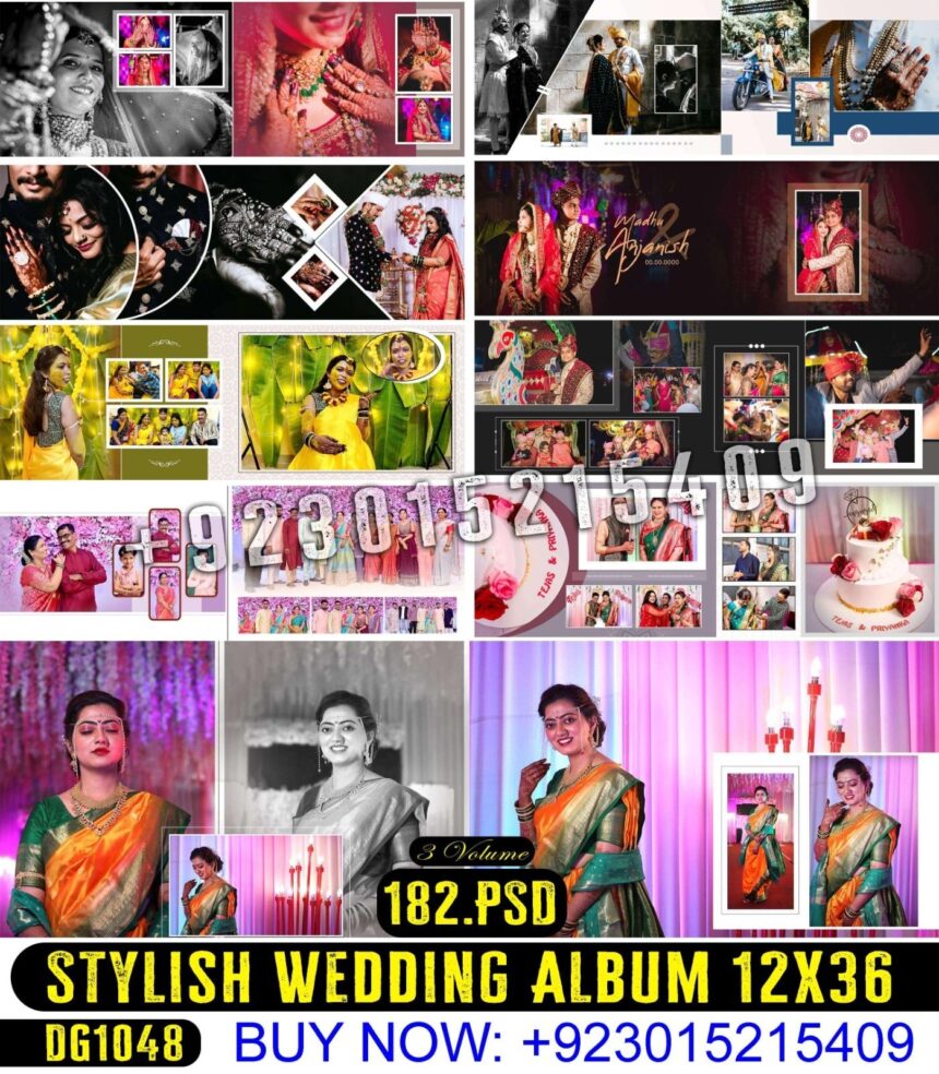 180 Stylish 12x36 Wedding Album Psd DG1048