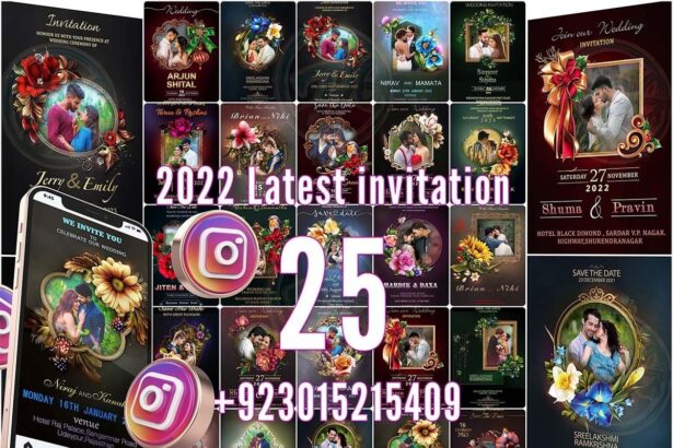 2023 Latest invitation 25 PSD NEW Wedding invitations Psd Template Easily Editable